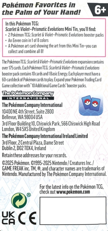 Prismatic Evolutions - Mini Tin - Glaceon