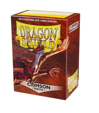 Koszulki na karty Dragon Shield - Crimson 100 Standard Matte