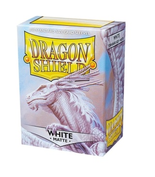Koszulki na karty Dragon Shield - White 100 Standard Matte