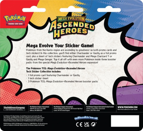 Pokémon TCG: Mega Evolution - Ascended Heroes - Tech Sticker Collection - Gastly/Mega Gengar